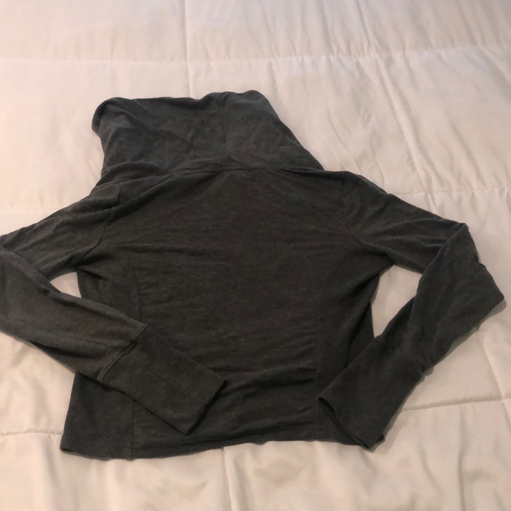 Nordstrom Caslon zip up grey jacket with pockets - Picture 4 of 5